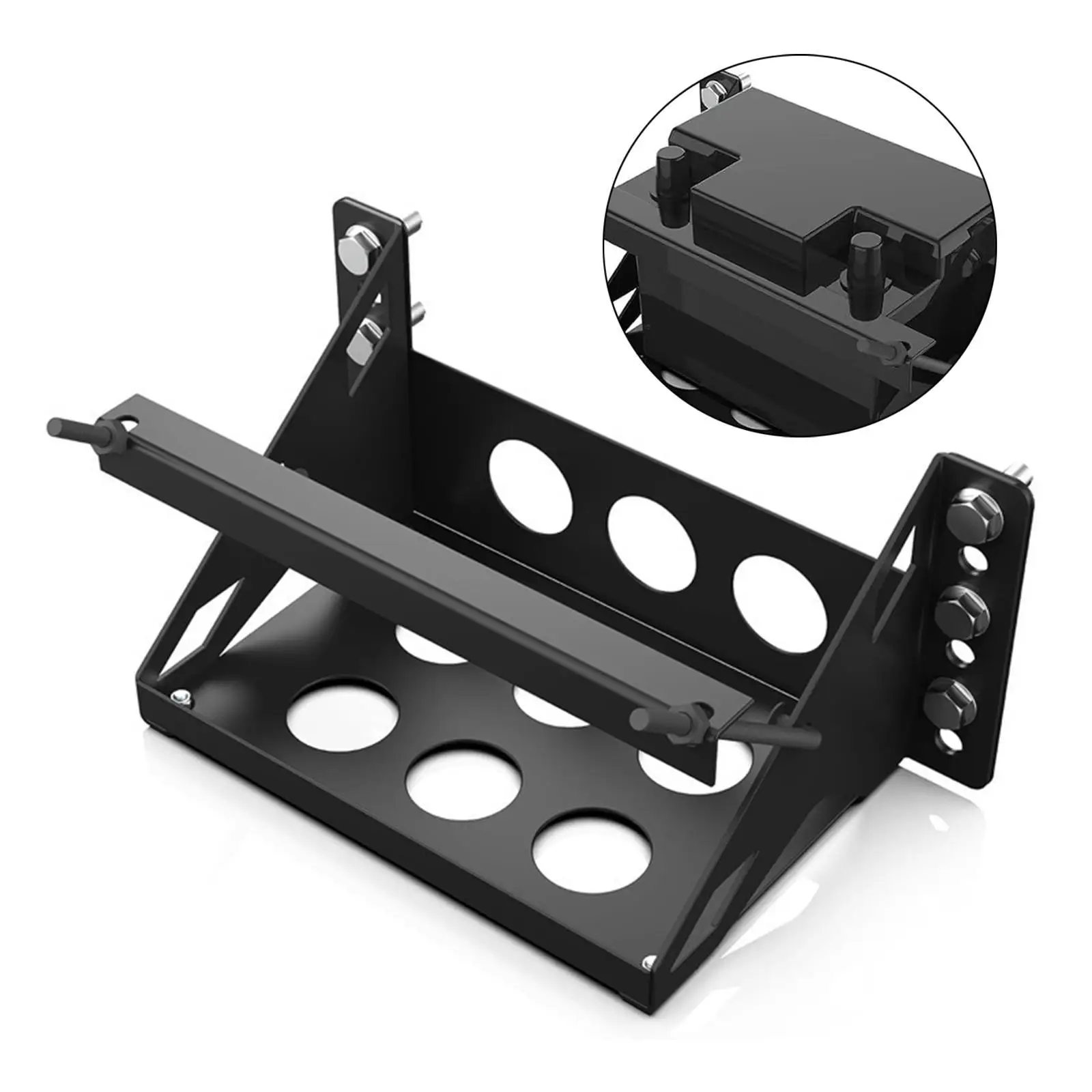 

Battery Box Tray Hardware Fits up to 10.63"x7.06"x7.5" for RV Cars Boat