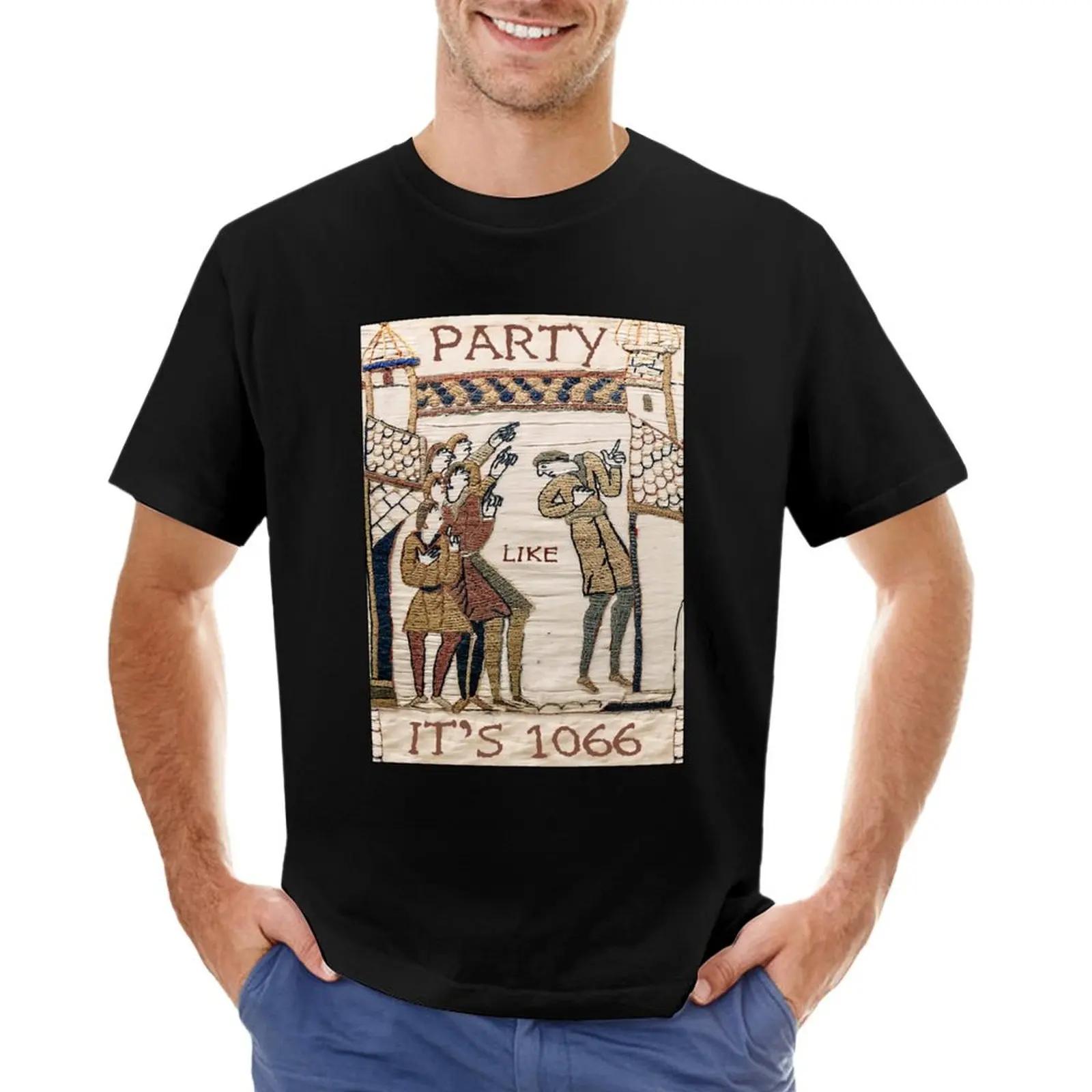 Party Like It Is 1066 (Bayeux Tapestry) T-shirt korean fashion heavyweights big and tall t shirts for men