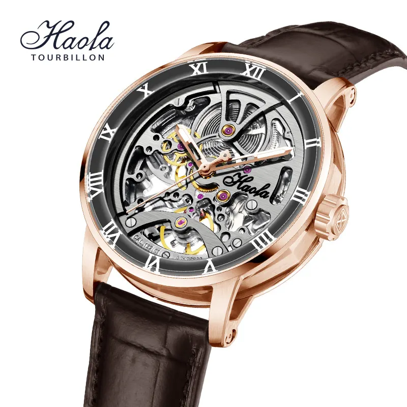 Haofa Luminous Automatic Mechanical Men Watch Self-wind Sapphire Hollow Business Fashion Watch for Men Luxury orologio uomo 1933