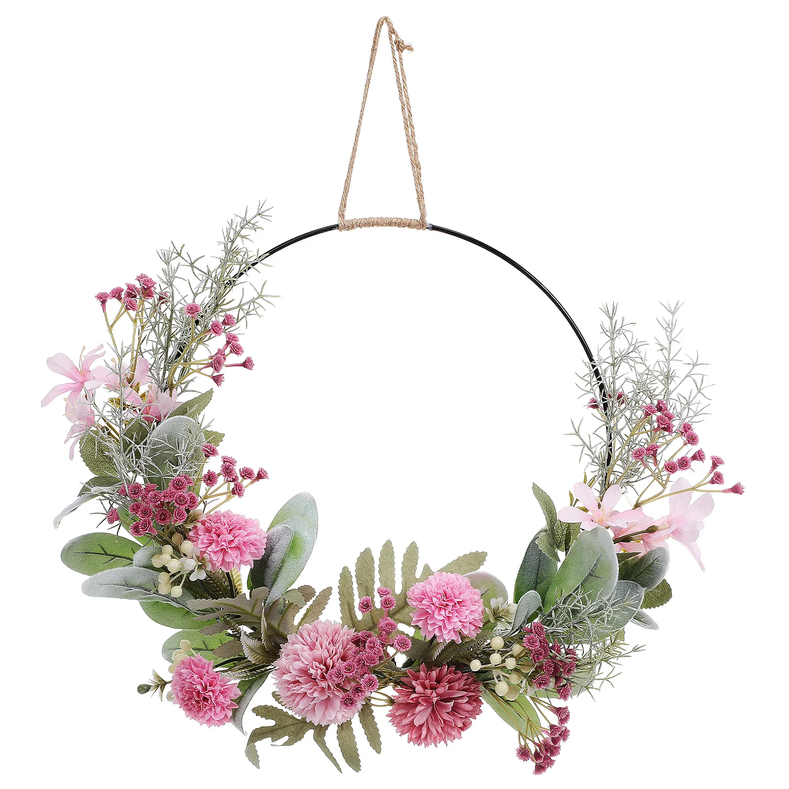 

Artificial Wreath Garland Decoration Wedding Door Fake Flower Hanging Creative Christmas Hoops Simulation Decorative Long Life