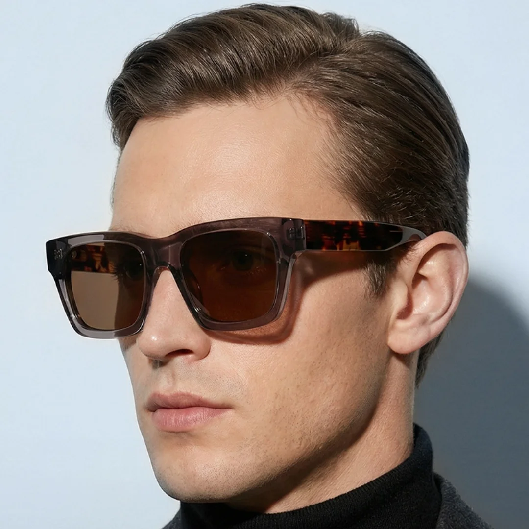 

Retro Acetate Sunglasses Men Square Quality Fashion Designer Eyeglasses UV400 Outdoor Handmade Women Trendy SUN GLASSES