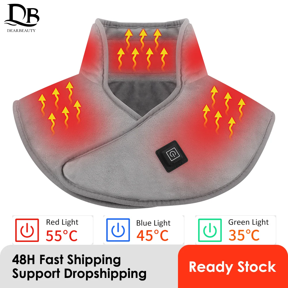 

Electric Heating Shoulder Neck Pad Massager Three Gear Hot Compress Cervical Shawl Warmer for Shoulder Neck Back Relax Brace