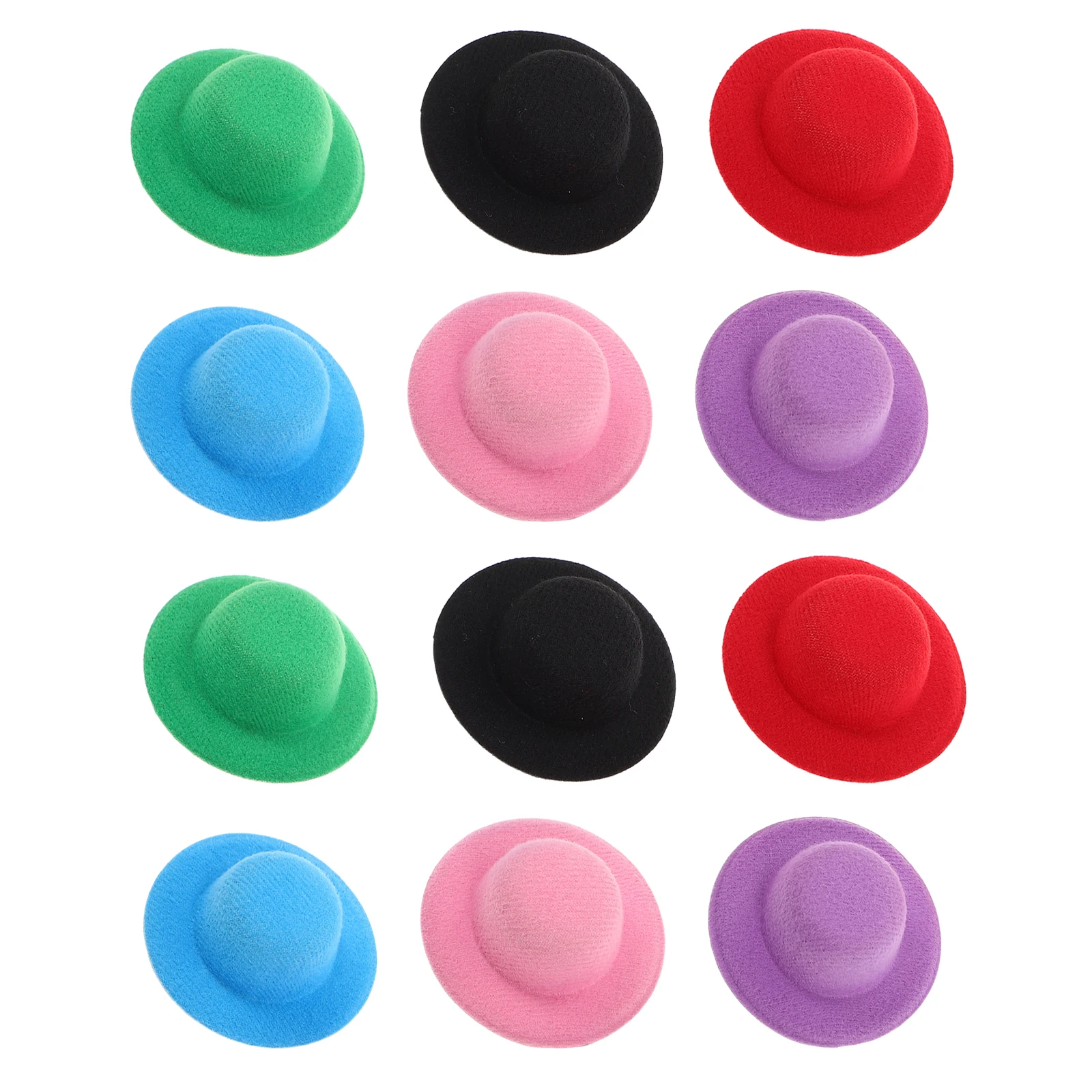 12Pcs Tiny Formal Dress Hats Realistic Style Soft Lightweight for Creative Crafts Role Playing Travel Photography Accessory