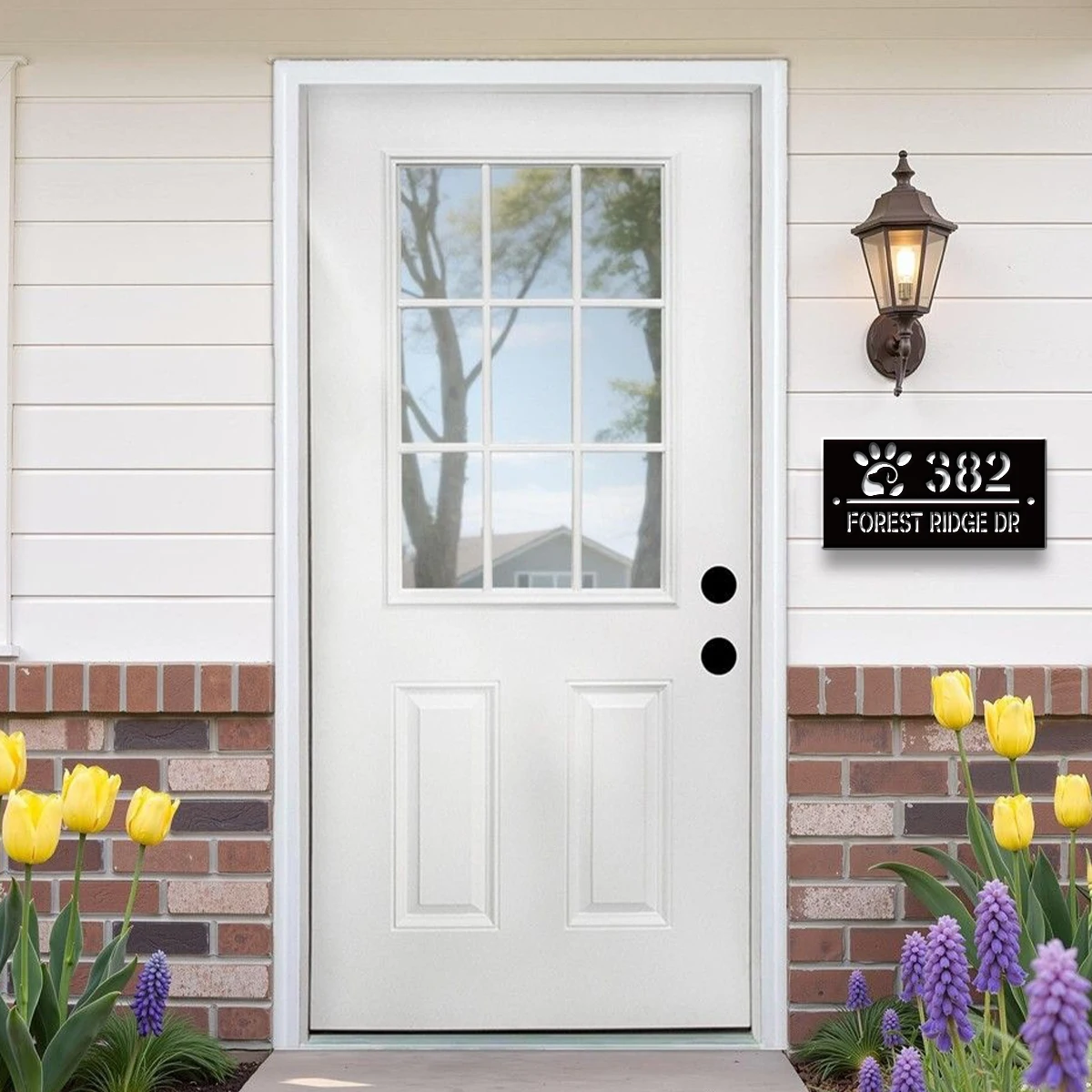 1Pc Custom cute pet Number&Text Acrylic House Number Door Street Sign Plaque,Home Room Garden Decor,Birthday Wedding Gift