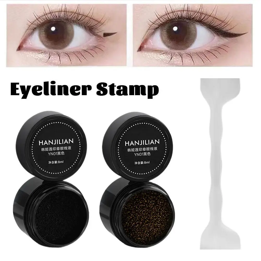 Baru ganda berakhir bawah bulu mata garis mata silikon cap DIY hitam bulu mata Template garis mata Eyeliner segel pemula alat Makeup