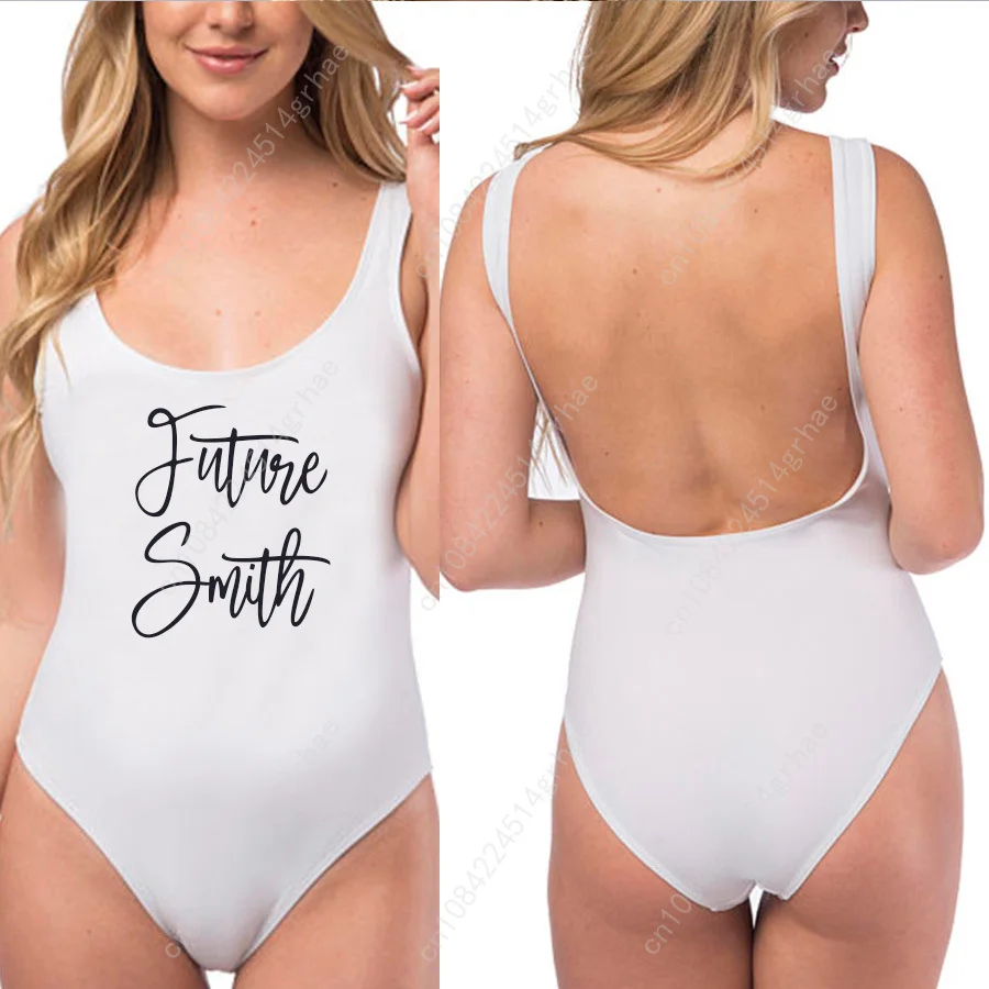 Personalized Mrs Bachelorette Swimsuit Bride Squad One Piece Swimsuit Team Bridal Swimwears Customized Beachwear
