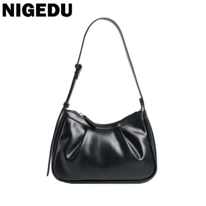 

Design PU Leather Women Shoulder bags 2023 new Fashion Ladies Handbags Wrinkled clouds female Axillary bags small messenger bag