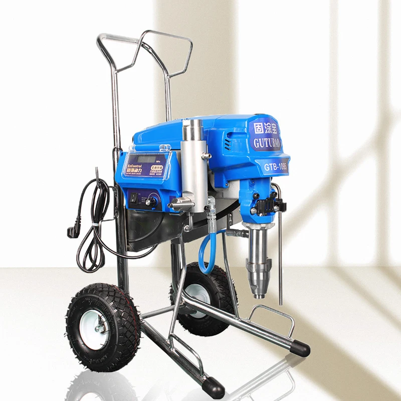 Profissional pistola de pulverizador duplo que trabalha a máquina de pulverização mal ventilada 3300w 4.5l pulverizador mal ventilado da pintura a óleo GTB-1095 máquina