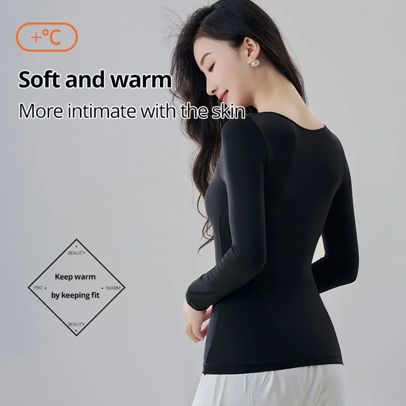 Flarixa Seamless Thermal Underwear Women's Winter Warm Top 37°Constant Temperature Thermo Lingerie Thin Comfort Thermal Clothing