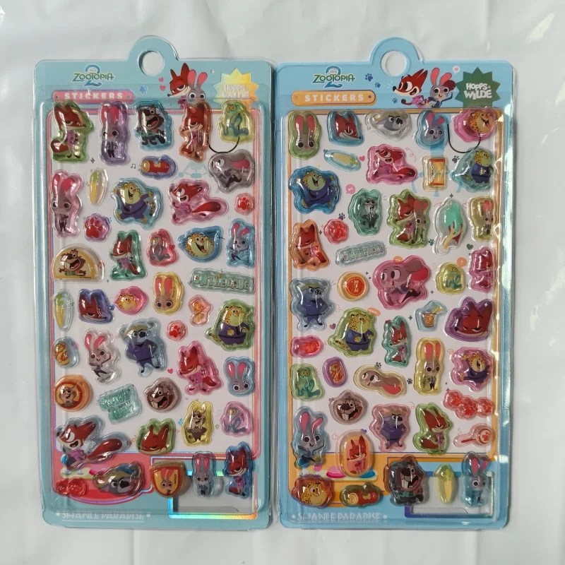 

Zootopia Pawbert Lynxley Judy Hopps Bogo Colored Transparent Jelly Glue 3D Three-Dimensional Resin Casting Sticker Holiday Gift