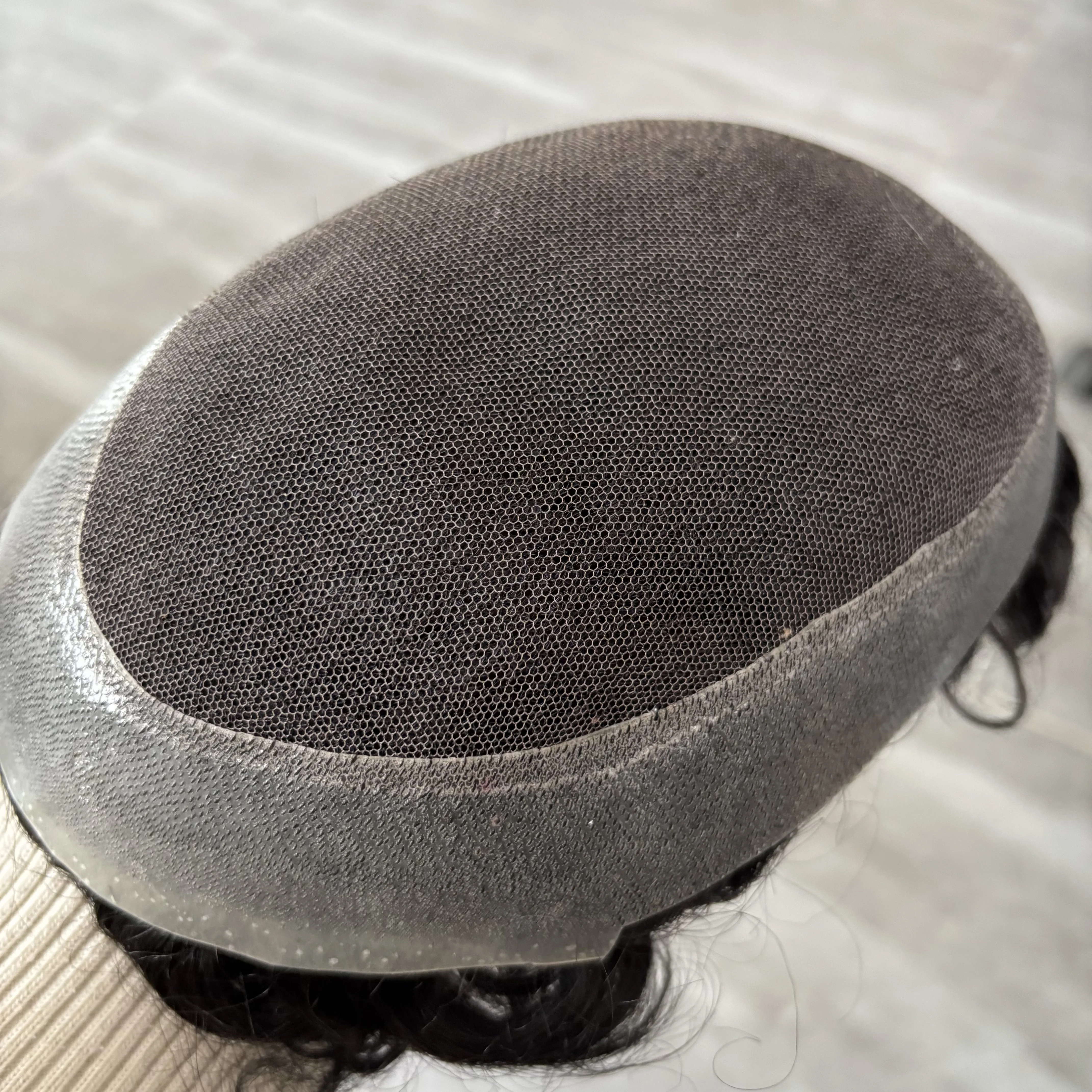 دائم الاسترالية الدانتيل قاعدة الرجال الشعر المستعار الإنسان غير قابل للاكتشاف 18 مللي متر مجعد قوي أحادية قاعدة الرجال الشعر المستعار أسود براون هيربيسي