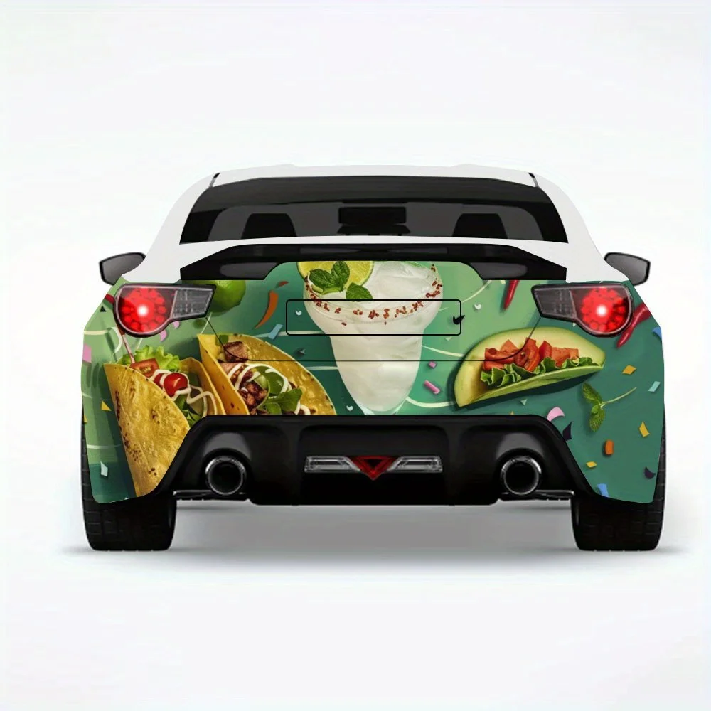 

Summer_Fiesta_Margarita Автомобильная наклейка-виниловая наклейка на заднюю часть автомобиля, водонепроницаемые самоклеящиеся виниловые наклейки для хвоста и бампера автомобиля,