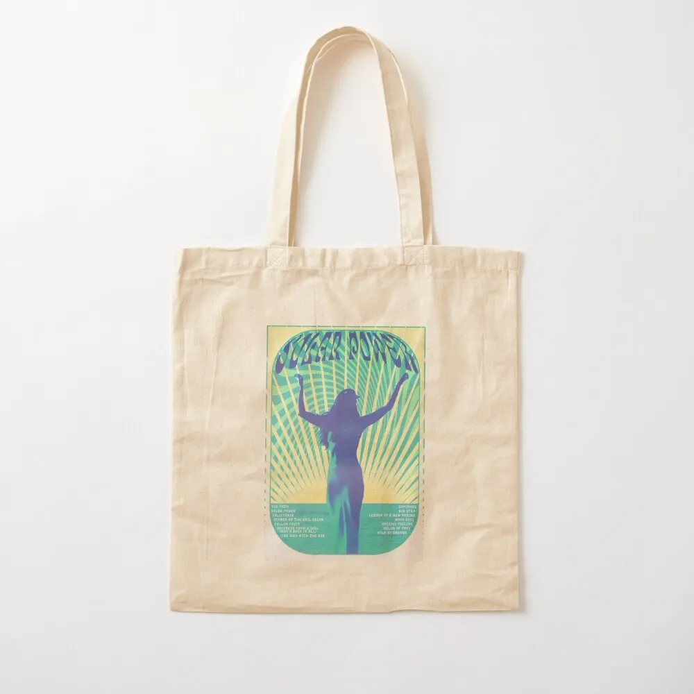 

Solar Power Lorde Album Retro Tracklist Tote Bag Women's tote bag shopping bags foldable Canvas Tote Bag