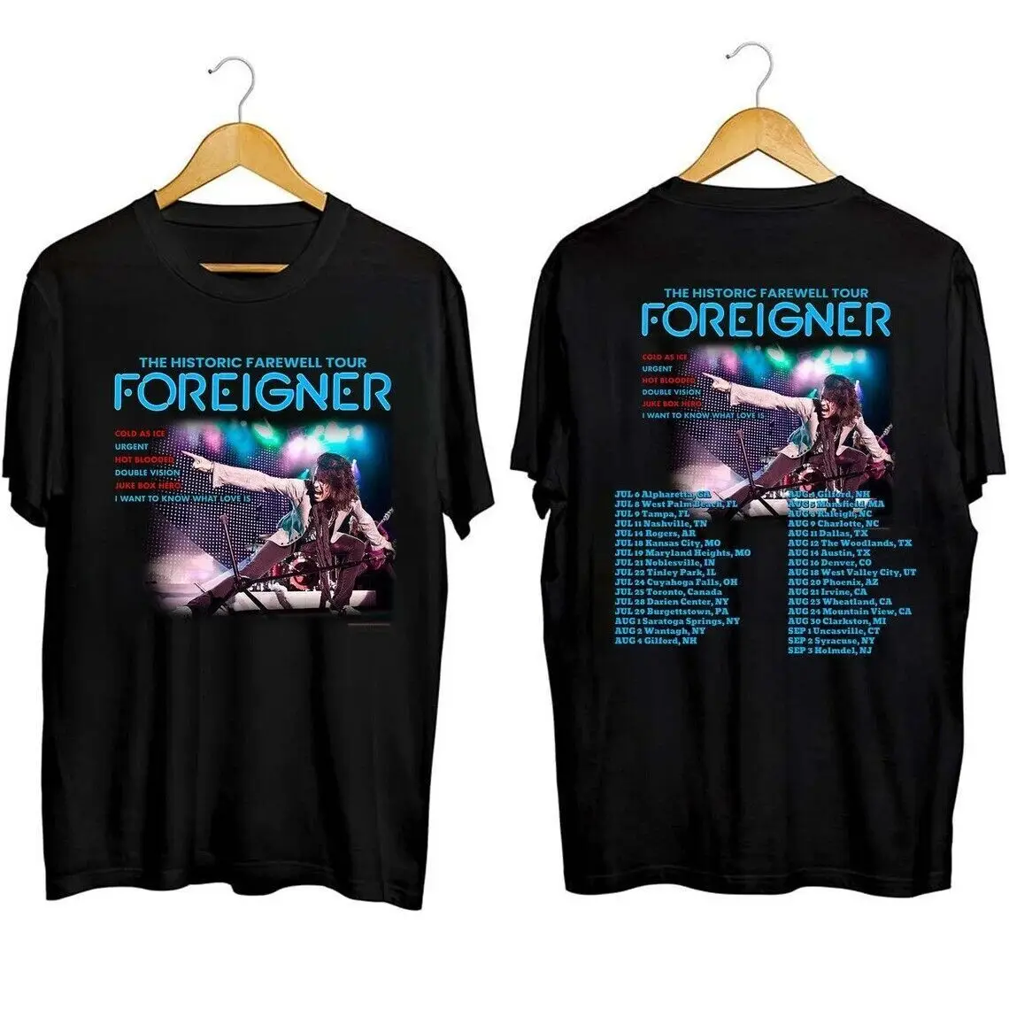 Foreigner The Histroric Farewell Tour 2023 Black All Size T Shirt Ac1160