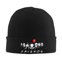 Halloween Friends Bonnet Hats Stephen King Horror Characters Knit Hat Adult Unisex Cool Warm Soft Beanie Hats Cap