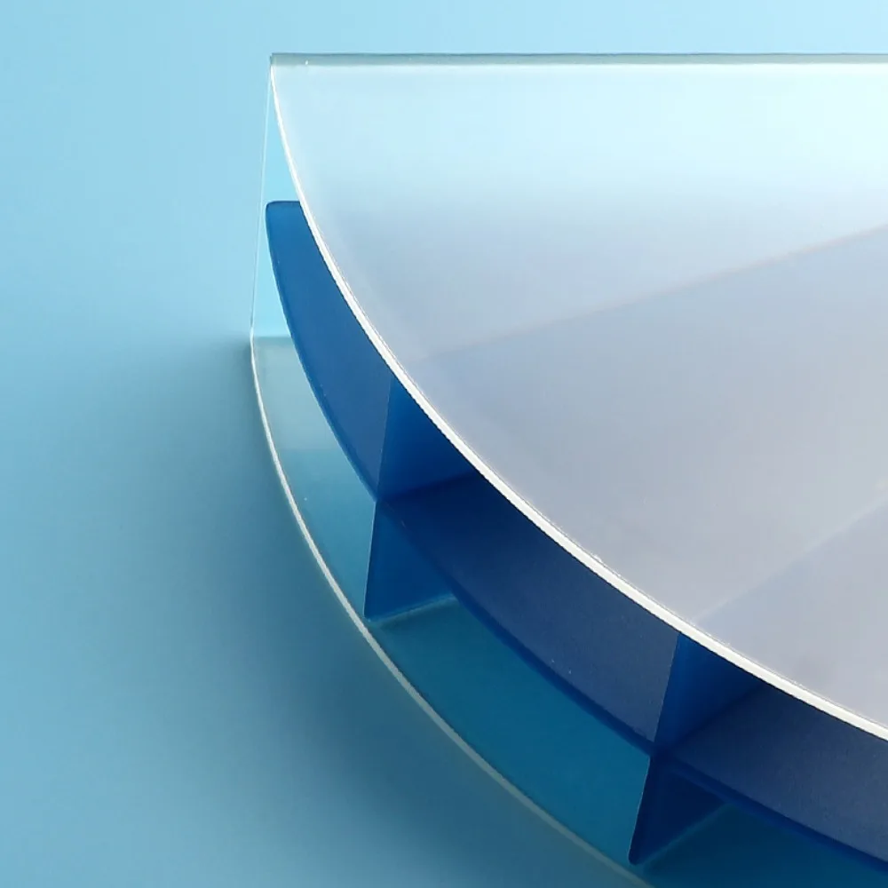 Slant Insertion 8 Grid Pen Storage Box Space Saving Sector 8 Grid Pen Holder Multi-function Storage Stationery Organizer Stand