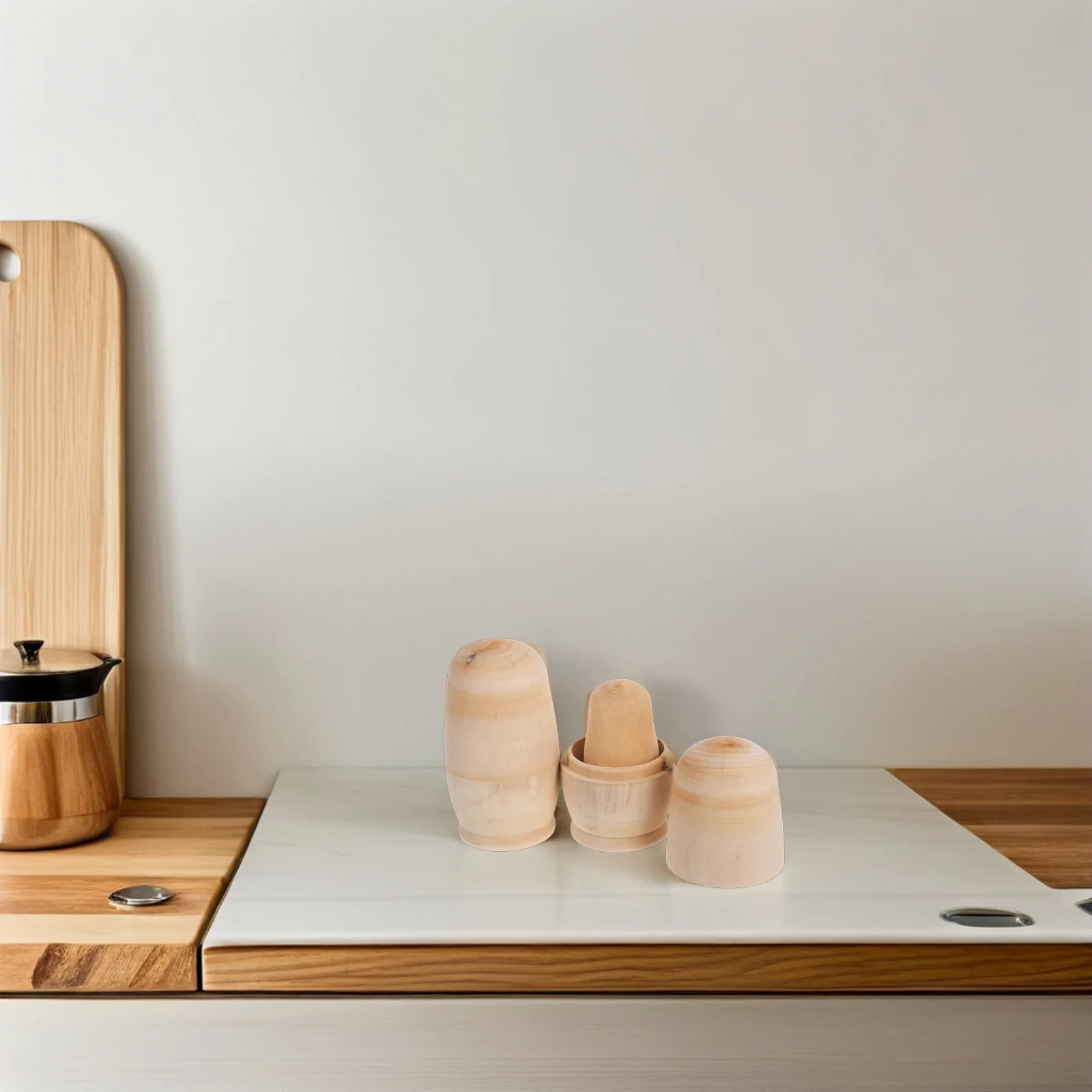 2 مجموعات DIY خشبية ماتريوسكا الكتابة على الجدران الزينة الأطفال الفن الحرفية الهدايا زينة DIY نموذج الاطفال اللوحة ماتريوسكا #3