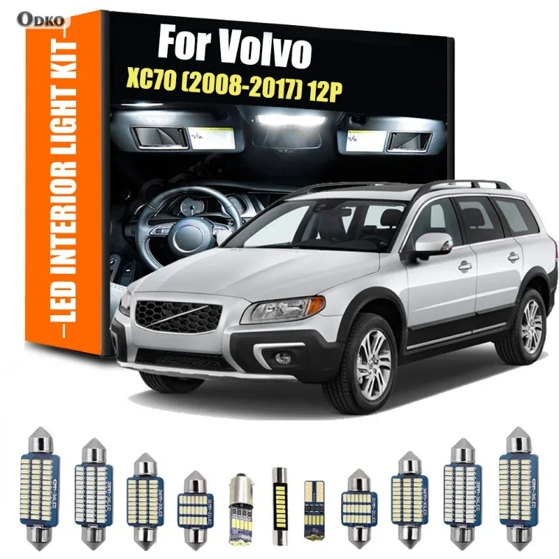 For Volvo XC70 2008-2017 12Pcs Complete LED Interior Light Kit With Lamp Base  LED Bulb Automobiles, Parts & Accessories