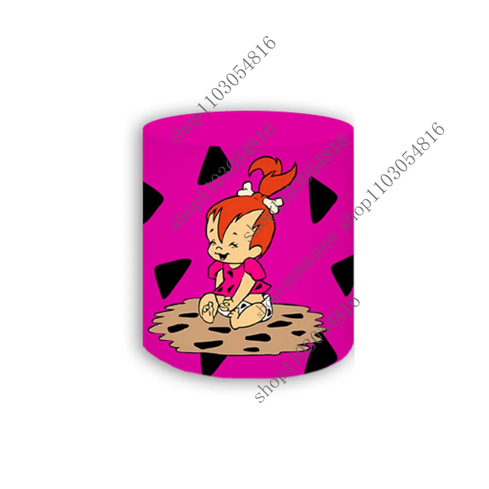 Los Picapiedra Foto Achtergrond Kids Verjaardagsfeestje Cirkel Foto Achtergrond Evenement Photo Booth Plint Covers Thema Feestartikelen