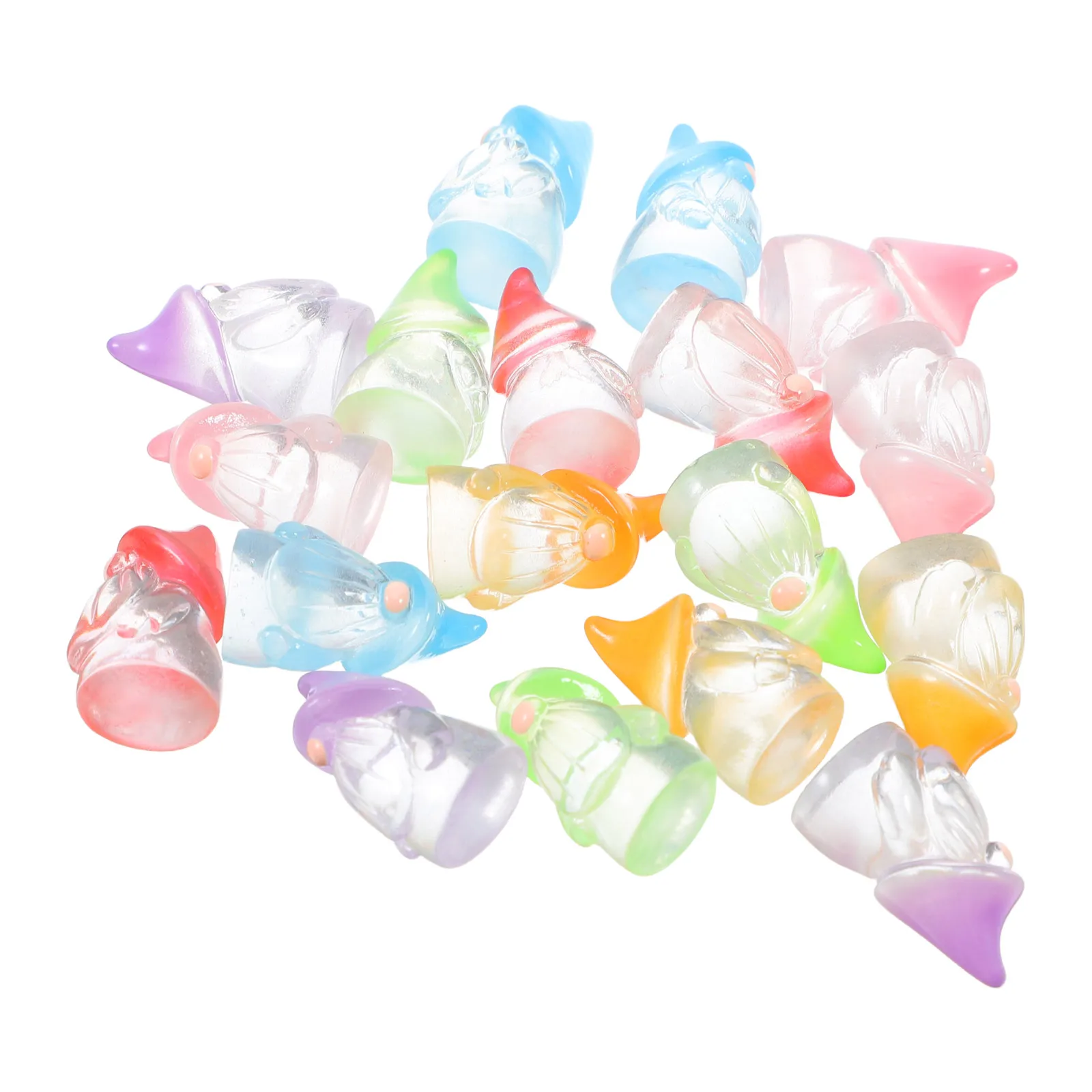 

18pcs Gnomes Resin Decor Dwarfs Gnome Garden Gnomes Outdoor Miniature Glow Dark Elder Statue Accessories