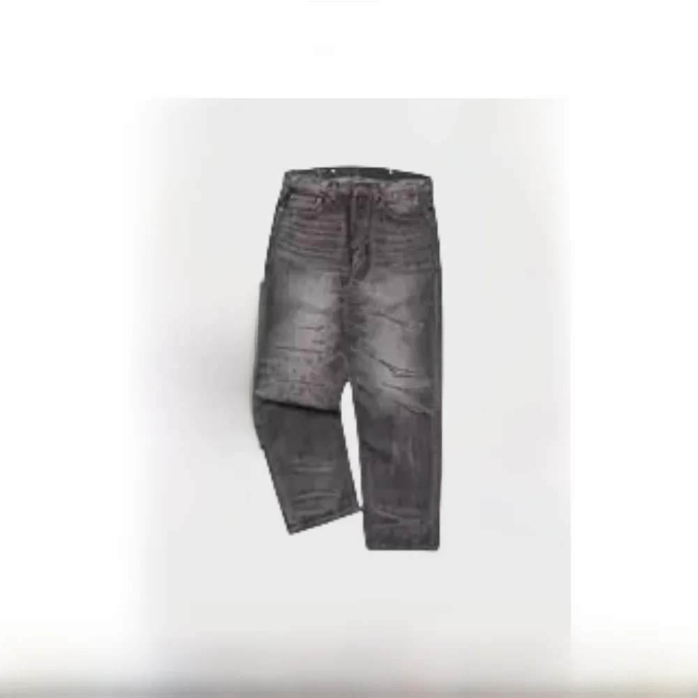 

Японские повседневные джинсы Waed Distred, бренд Destruction Knife Cut YU WEN LE, длинные брюки свободного покроя, молодежная модная повседневная одежда