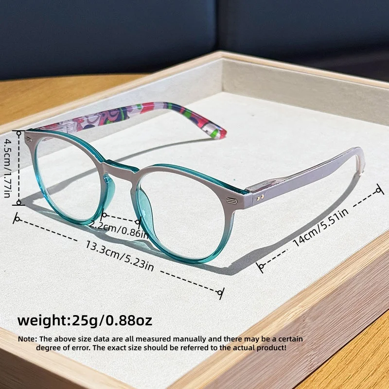 3-Pack of Fashionable Color-Blocking Design Reading Glasses for Age Reduction, with Magnification Ranging from +1.0 to +4.0, Available in Various Color Combinations, Suitable for Middle-Aged and Elderly People for Work, Reading, Etc