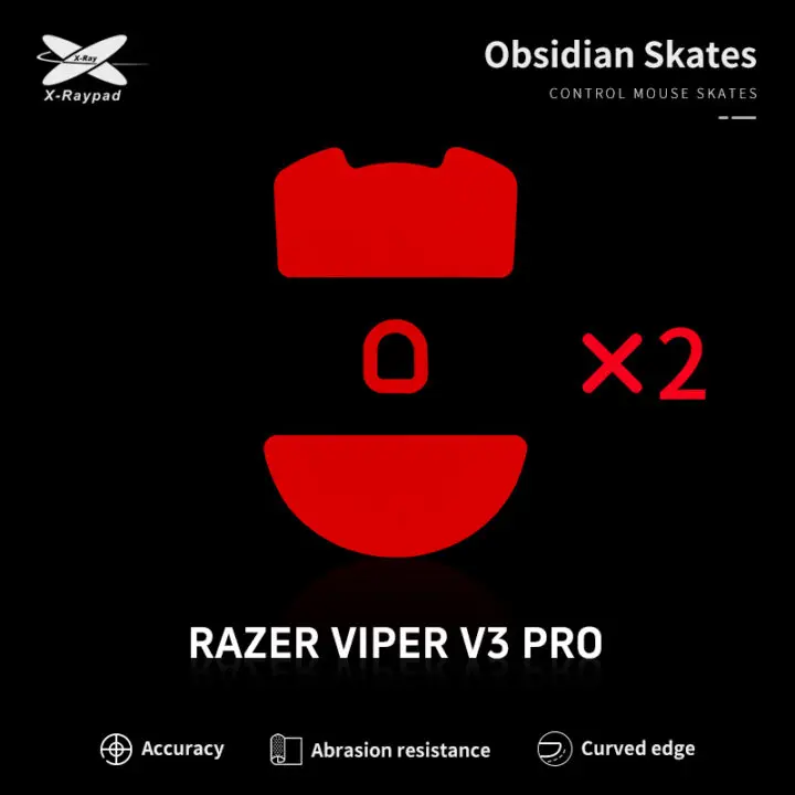 X-Raypad Obsidian Control Skates for Razer Viper V3 PRO