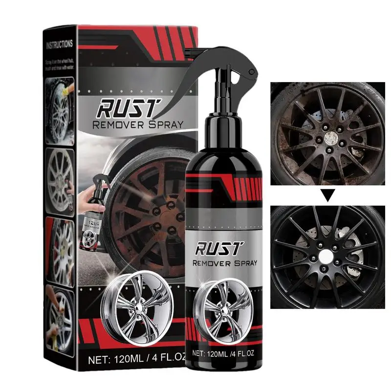 

Rust Remover For Car Rims Hub Rust Remover Spray 120ML Car Tire Rim Rust Remover Hub Rust Remover Spray Wheel Cleaning Spray