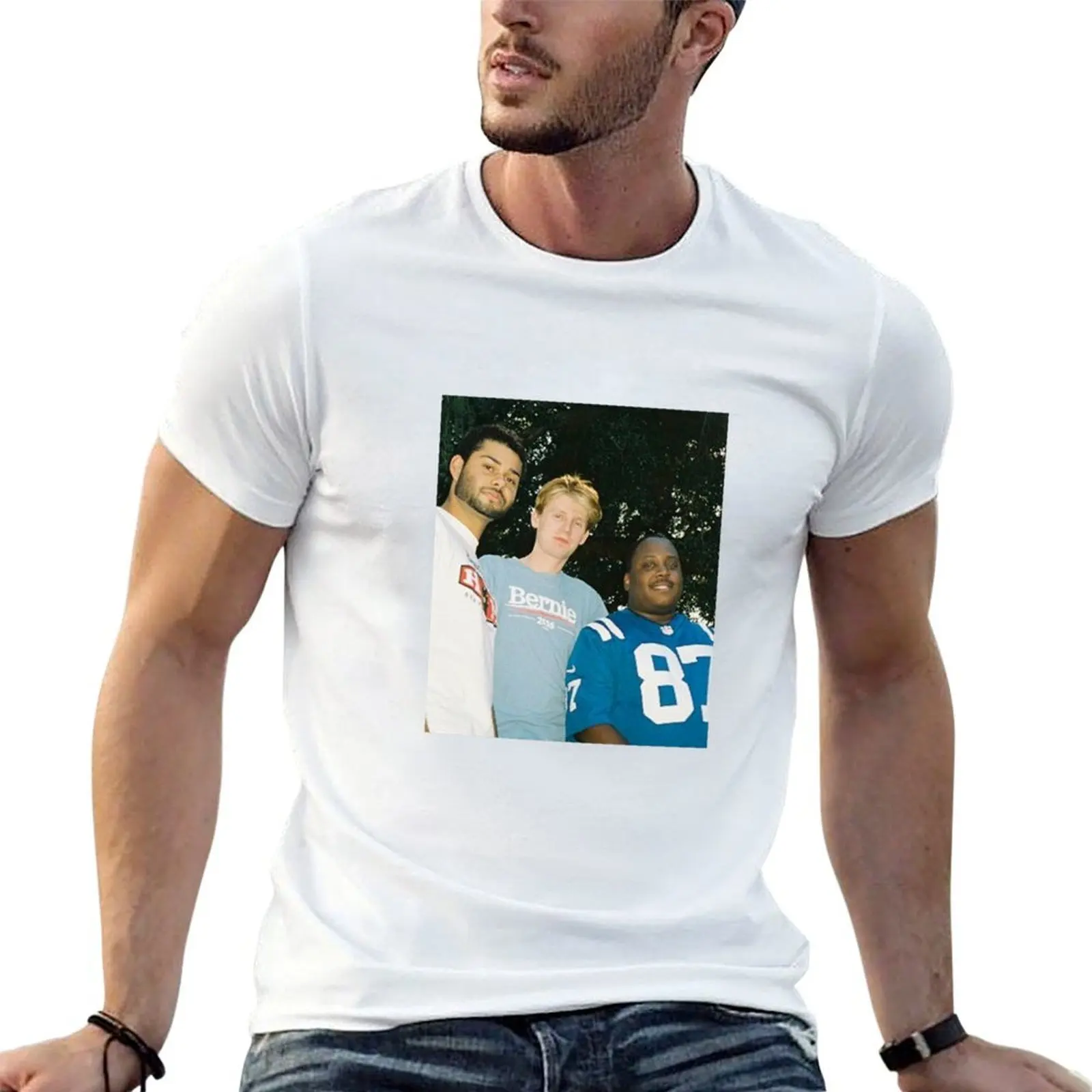 Camiseta masculina com estampa gráfica vintage essencial, modelo Injury Reserve, Ritchie, T-Shirt