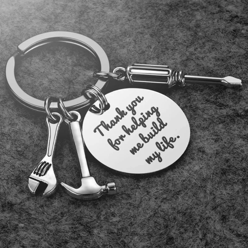 Tools Key Chain Hammer Screwdriver Wrench Keychain Dad Tools Father's Day