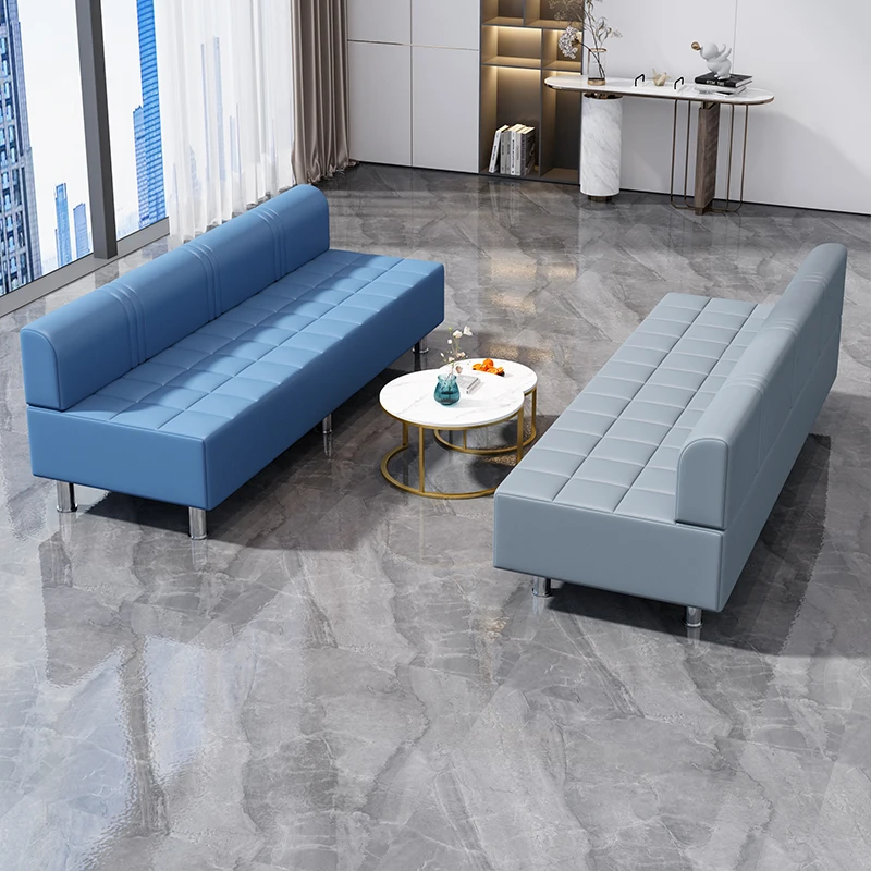 

Brand New Luxury Leather Waiting Sofa Barbershop Beauty Salon Waiting Chair Durable Waiting Sofa