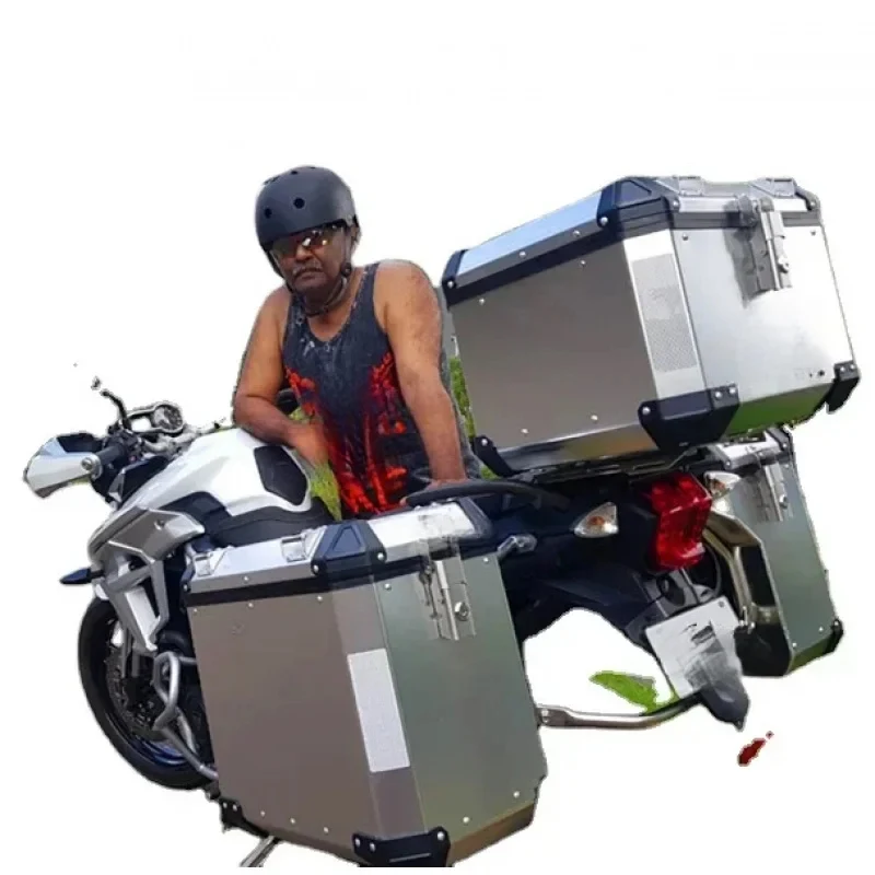 

Aluminum Motorcycle storage Box Tail Panniers left and right side boxes no racks 800 800x 800xc 800xcx
