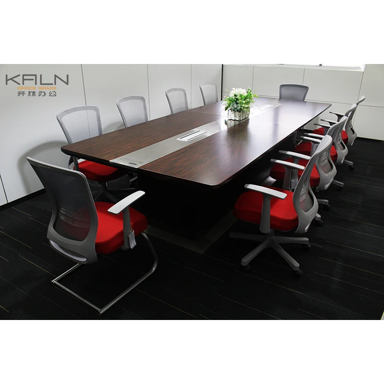 2025 Newest Solid Wooden Modern Office Furniture Customized Products Veneer Finished Conference Table Design Meeting Table