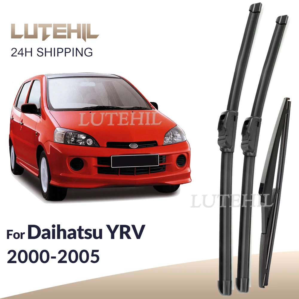 

For Daihatsu YRV 2000-2005 2001 2002 2003 2004 Wiper Front & Rear Wiper Blades Windshield Windscreen Window Brushes 21"+14"+12"