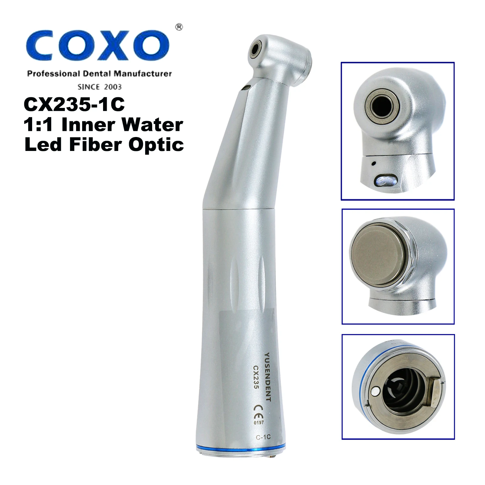 Coxo Tandheelkundige Ingebouwde Elektrische Led Micro Motor C Puma Int + Fit 1:5 1:1 Glasvezel Led Contra Hoek Rechte Neus Kegel Handstuk