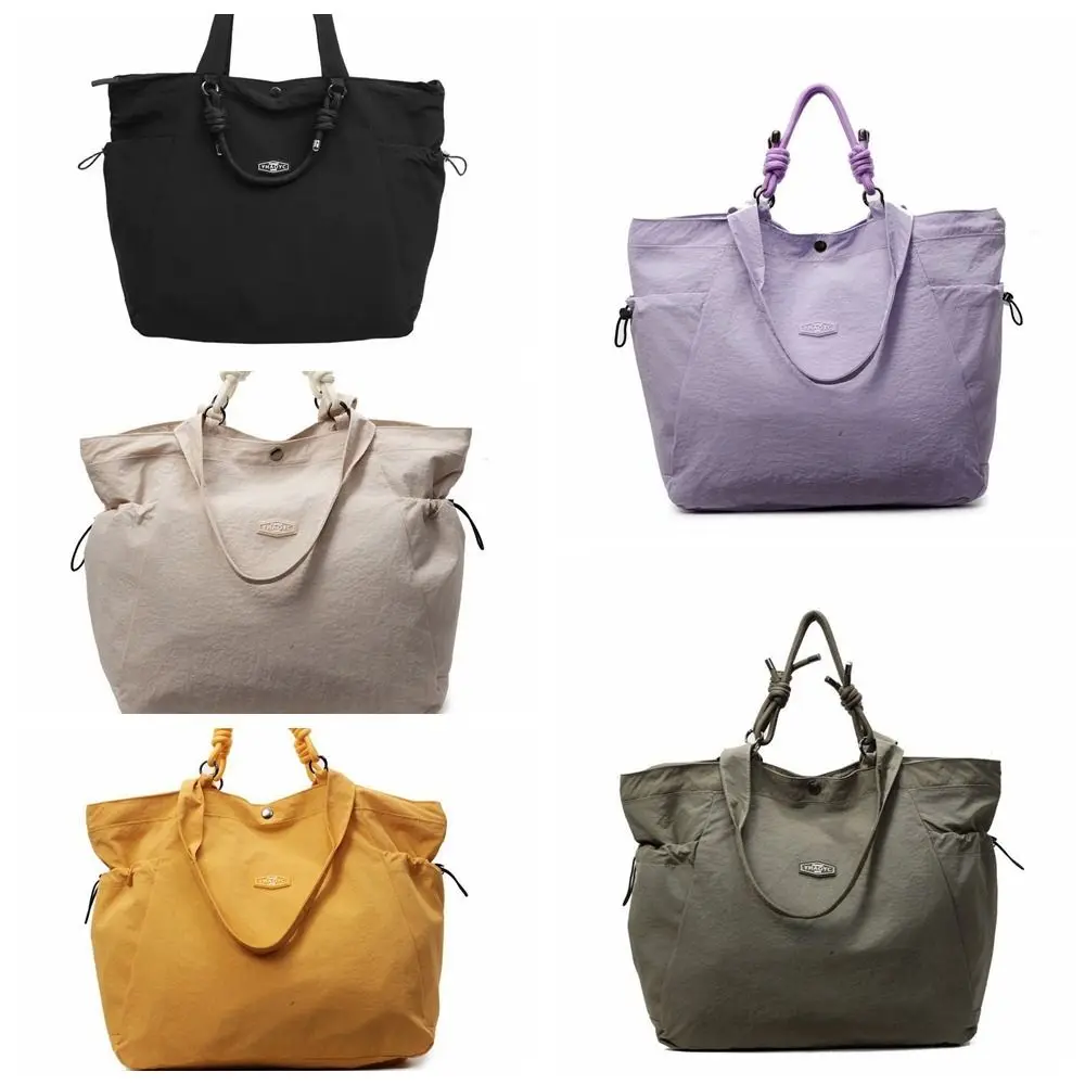 Tas Belanja Tas Jinjing Nilon Kasual Tali Nilon Gaya Korea Tas Ramah Lingkungan Ringan Tas Tangan Kapasitas Besar Tas Bahu Nilon Pelajar