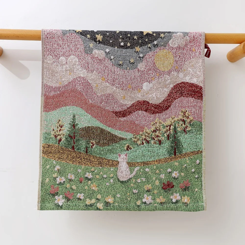 

34x40cm Large Hand Towel Quick Dry Decorative Pure Cotton Dish Cloth 4 Layer Cotton Gauze Kitchen Towel Home Restaurant