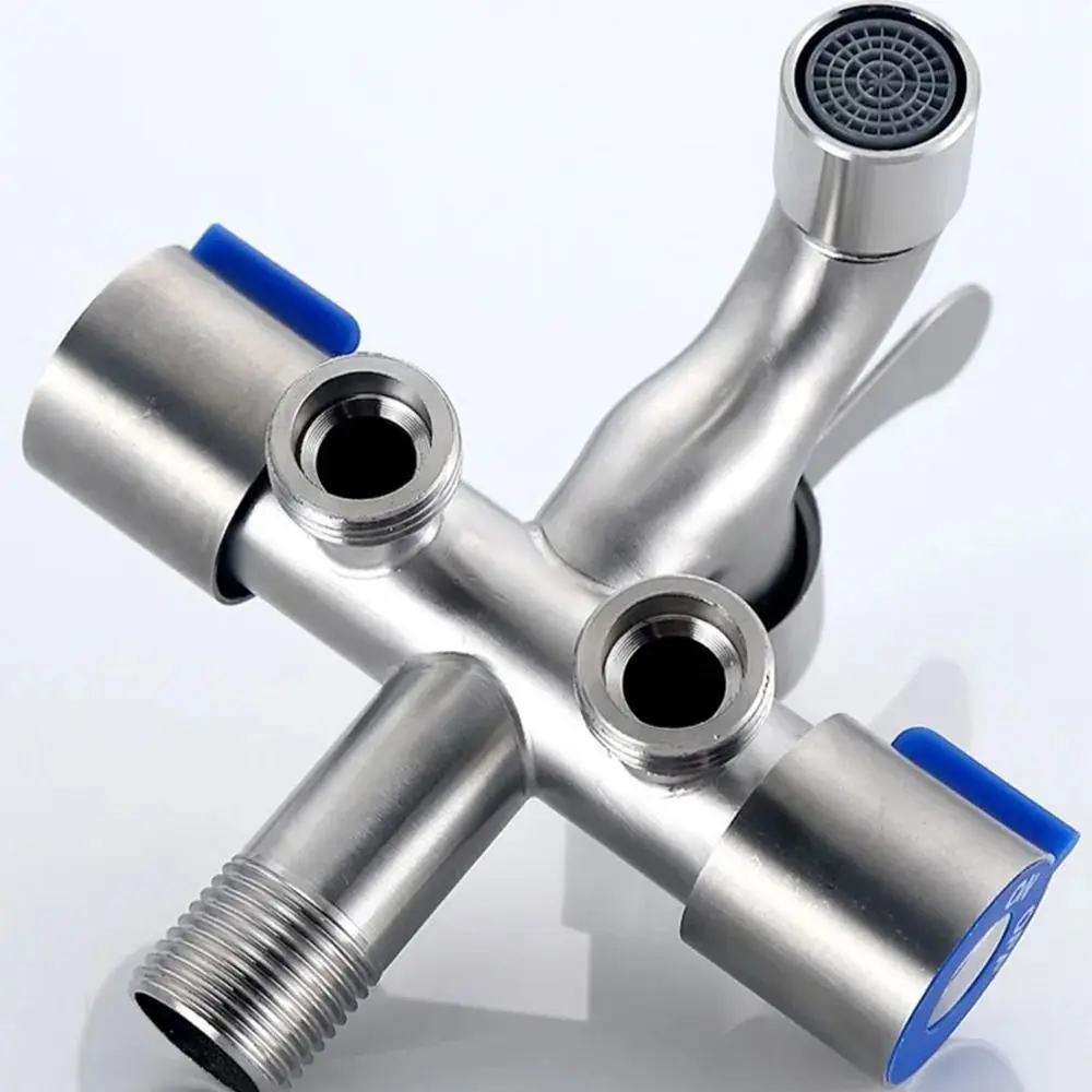 

Смеситель «один на три» из нержавеющей стали с лентой и выходом для стиральной машины Смеситель для стиральной машины Простая установка