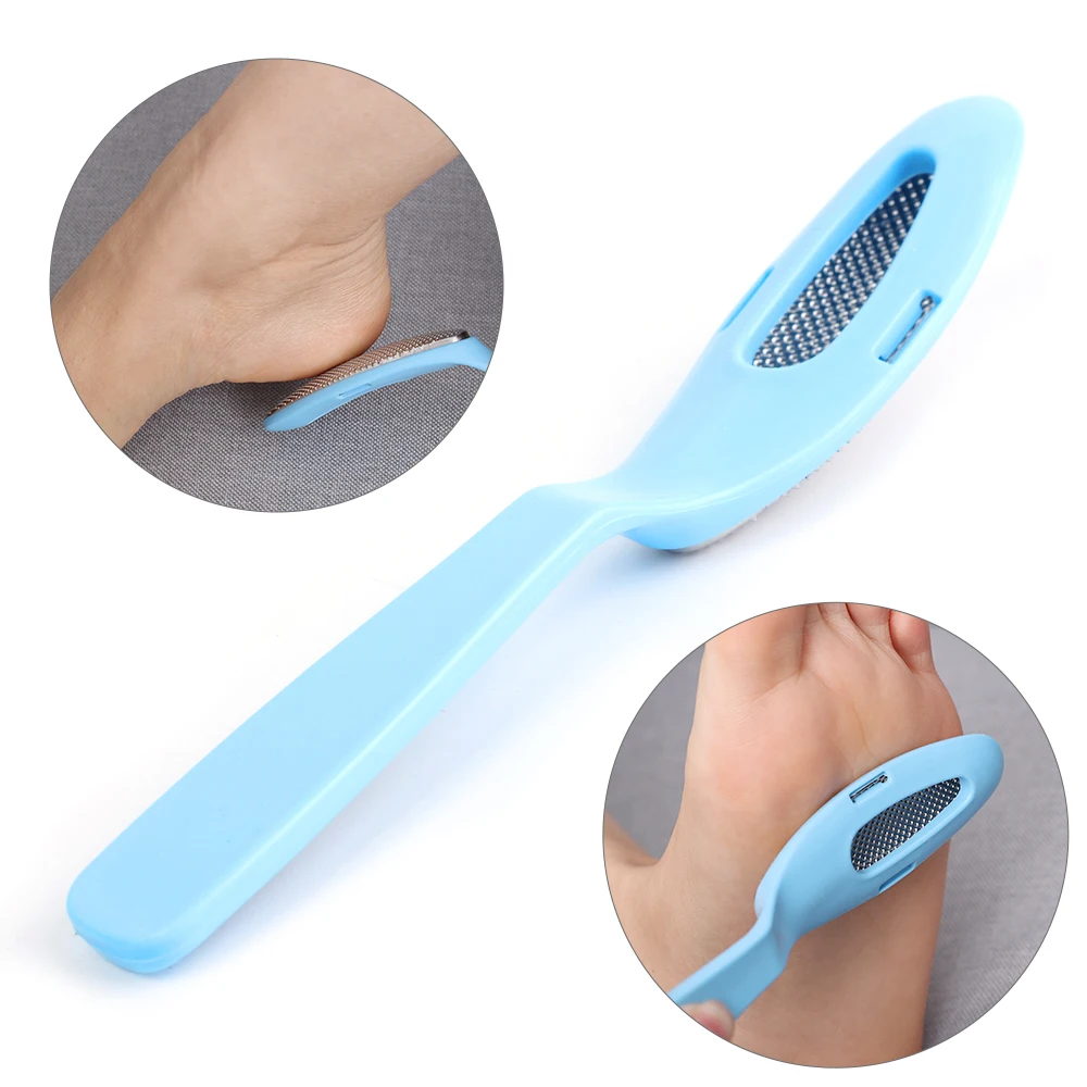 Double-headed Foot Files Professional Foot Scrubbing Brush for Dead Skin Removal Pedicure Remover Reusable Stainless Steel File