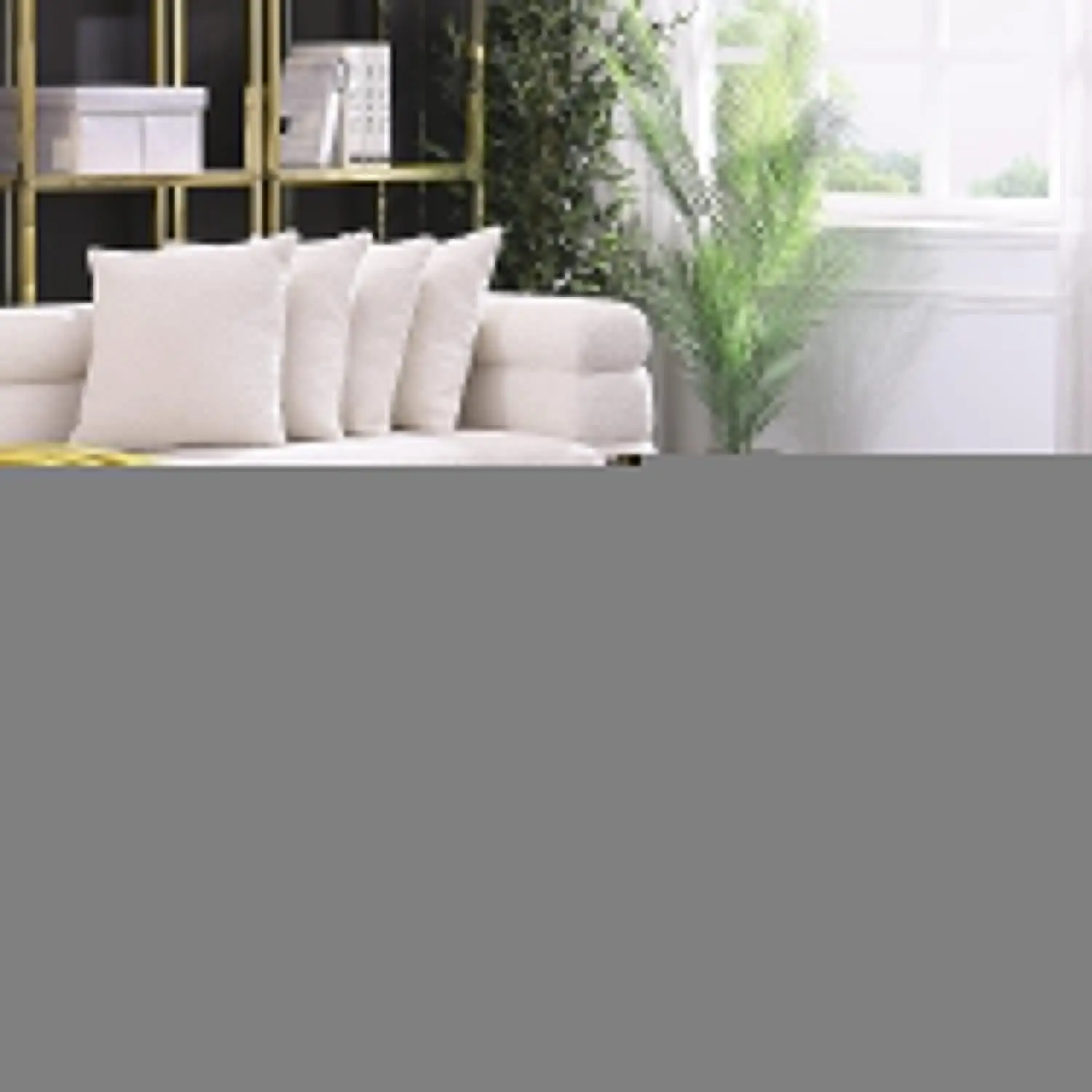 

Gold Metal Coffee Table 48in Rectangle Polished Geometric Base Living Room Office Reception, Customized