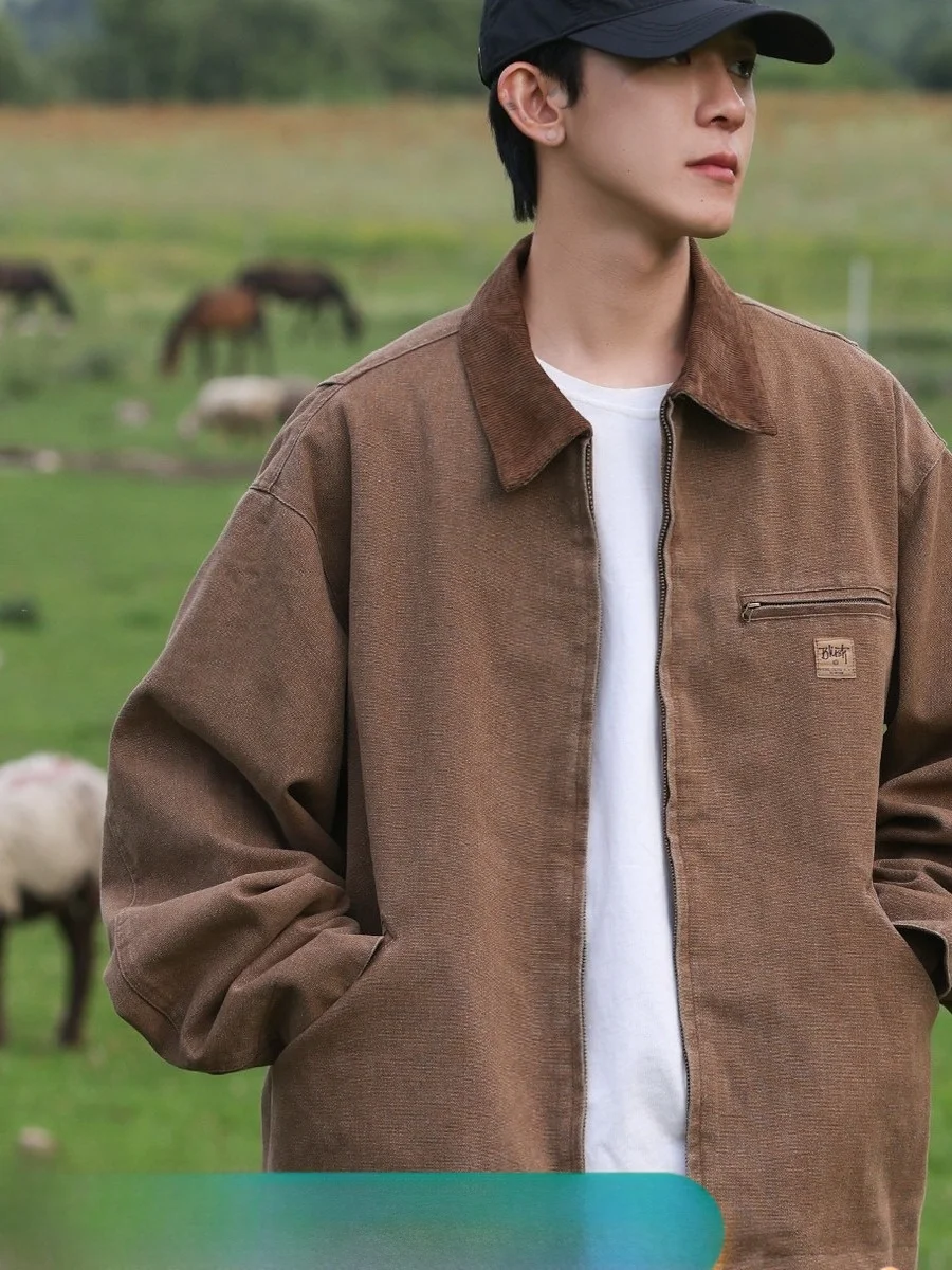 

Spring Autumn 2024 New Workwear Jaet Men's Women's American Design Retro Ka Baseball orm Stand Fit Polyester Jaet