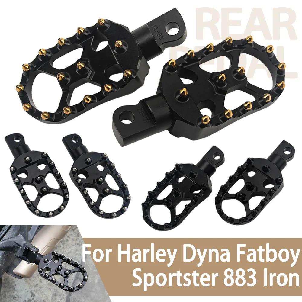 

Мотоциклетные широкие подножки с ЧПУ 360° ° Вращающиеся подножки для Harley Dyna Fat Boy Softail Sportster XL 883, Iron Street Bob Touring