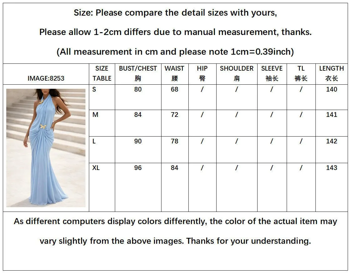 Women's Elegant Off Shoulder Halter Neck Long Sleeveless High Waist Ruched Maxi Dress for Wedding Guest Summer Party Prom - view 6