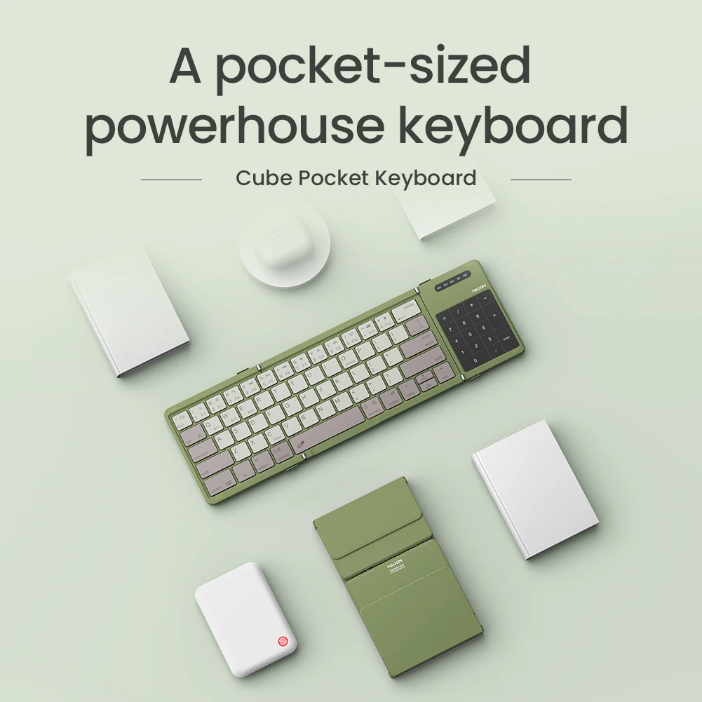For Samsung Galaxy Tab S26 Ultra iPad iPhone 17 Pro Max Nillkin Cube Pocket Keyboard Bluetooth Multi Touch Multi System FoldCase