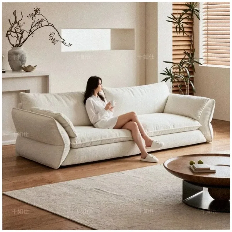 Beige Aesthetic Living Room Sofas Designer Quality Oversized Cloud Living Room Sofa Luxury Lazy Couch Wohnzimmer Home Furniture