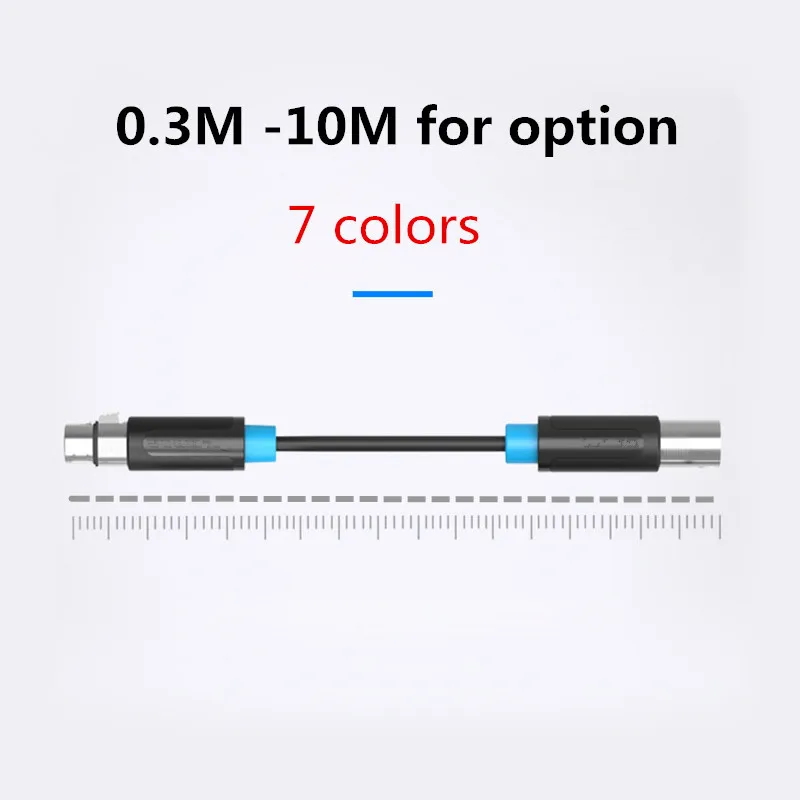 3Pin XLR Cable Male to Female Canon Plug Audio Cable Shielded 1PC For Mixer Microphone Amplifier 0.3m 1m 1.8m 3m 5m 10m