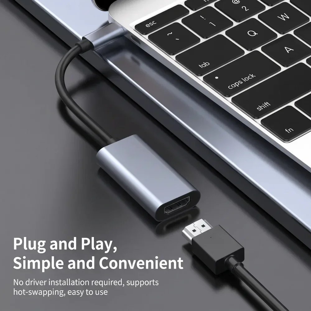 4K 60Hz HD Video Conversion Cable Typec to HDMI Same Screen Cable TV Computer USB C USB3.1 Male to HDTV Converter Cable