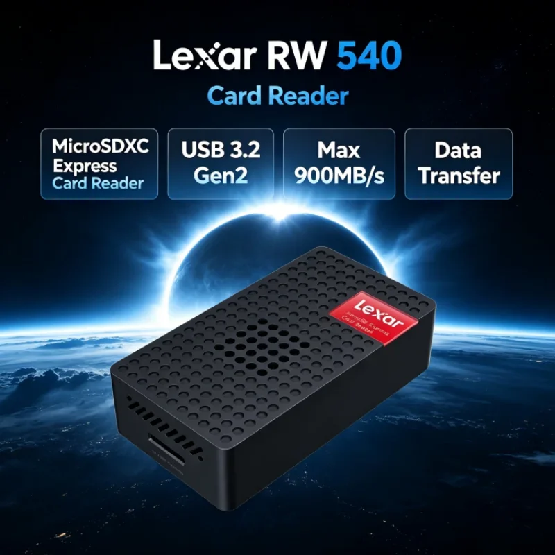 Lexar RW540 Max 900MB/s MicroSDXC Express Card Reader PLAY PRO MicroSD Card Reader USB 3.2 Type-C for Switch 2 Data Transfer