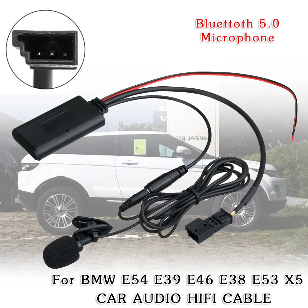 Audio HIFI kabel adaptor Bluetooth 5.0 + mikrofon pro BMW E54 E39 E46 E38 E53  320i 320ci 320cic 323i 323ci 323cic 325i 325ci