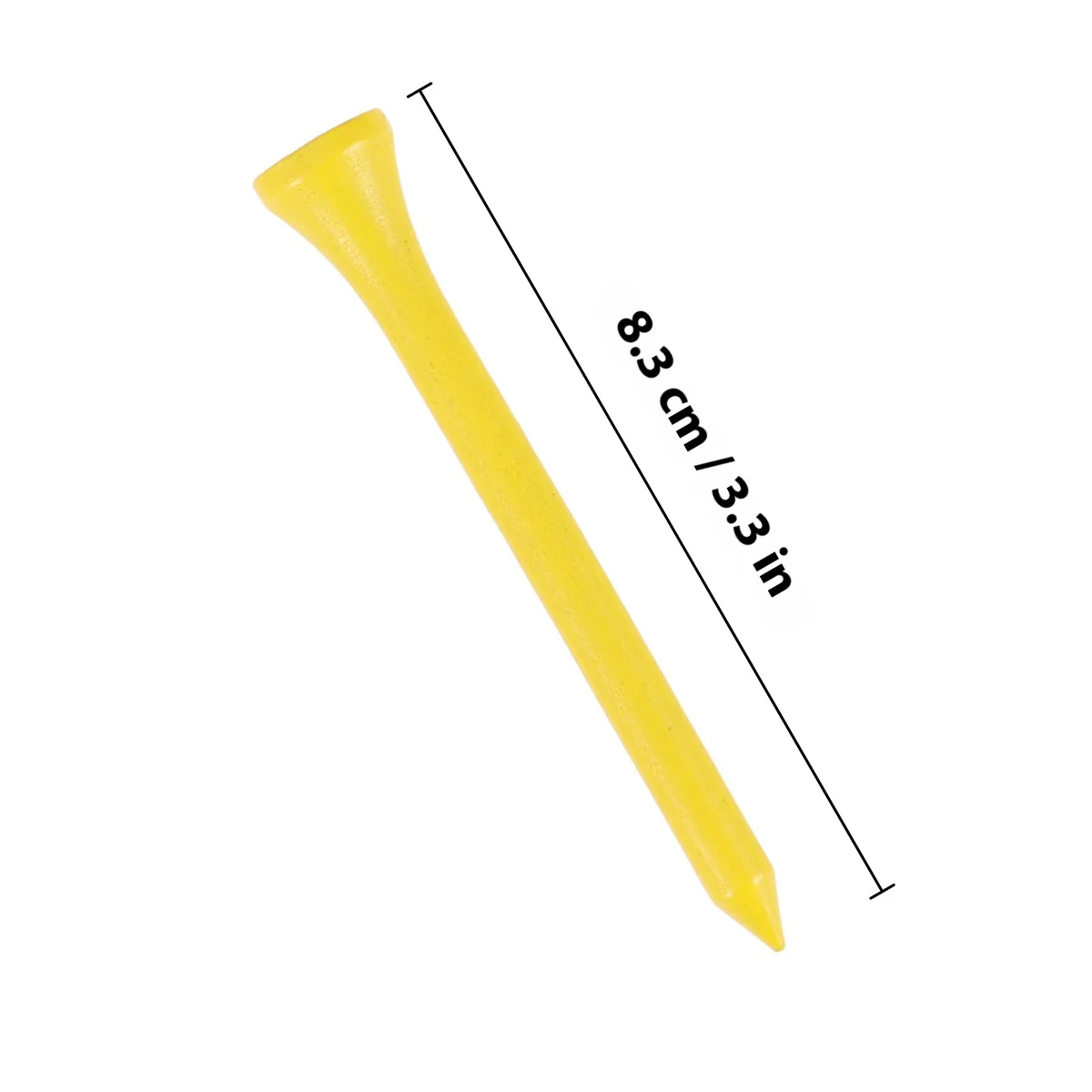 100 قطعة 8.3 سنتيمتر طول ياردة خشبية تيز عمق أطول مستقيم محركات إكسسوارات الغولف الأصفر تيز